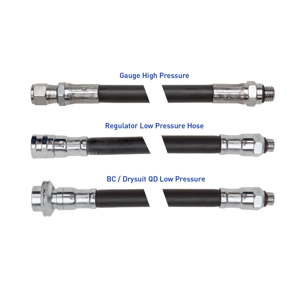 XS Scuba Rubber Hoses Low Pressure Quick Disconnect | Diving Sports Canada XS Scuba Rubber Hoses Low Pressure Quick Disconnect | Diving Sports Canada