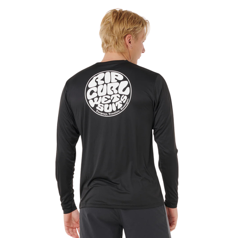 Rip Curl Icons Of SurfLite UV Rash Vest Long Sleeve Black | Diving Sports Canada | Vancouver