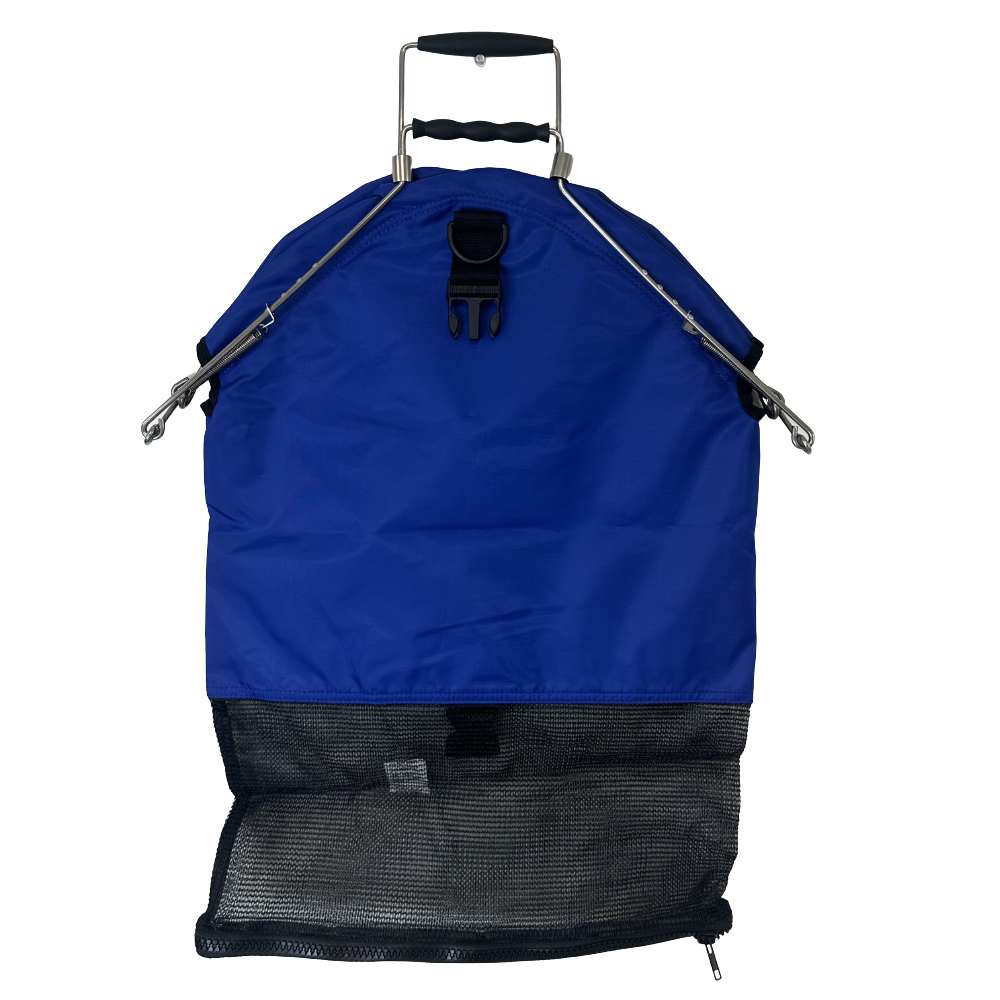 Cressi Heavy Duty One Handed Catch Bag With Zipper 30L Blue | Diving Sports Canada | Vancouver
