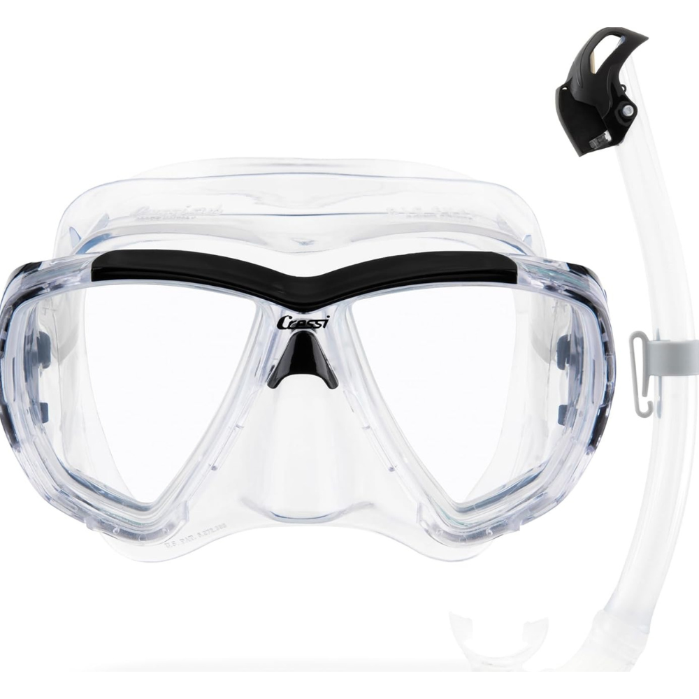 Cressi Big Eyes and Seal Dry Snorkeling Combo Clear/Black | Diving Sports Canada | Vancouver