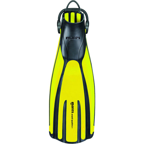 Mares Avanti Quattro + Open Heel Fins Reflex Yellow | Diving Sports Canada | Vancouver
