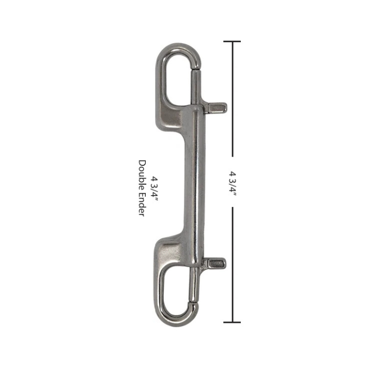 Scuba Force Ergonomic Stainless Steel Double-ender Bolt Snap 4.75”