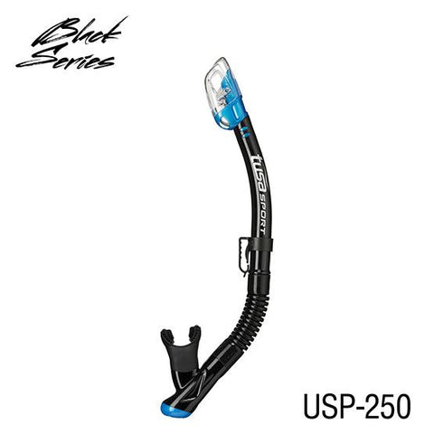 Tusa Powerview Adult Dry Mirror Lens Snorkeling Combo Fishtail Blue/Black | Diving Sports Canada | Vancouver