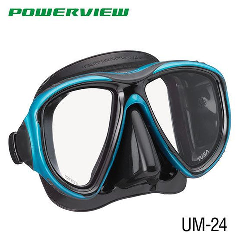 Tusa Sport Powerview Adult Dry Snorkeling Combo Black/Ocean Green | Diving Sports Canada | Vancouver