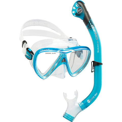 Cressi Ocean Combo Snorkeling Set Translucent Aquamarine