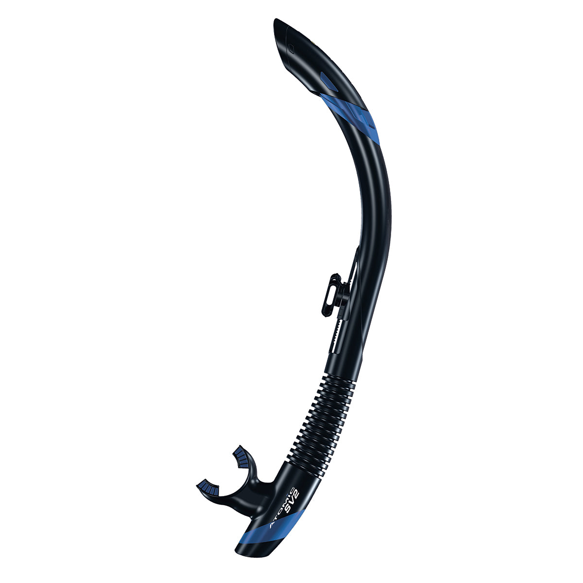 Atomic Aquatics SV2 Flex Snorkel Black/Blue | Diving Sports Canada