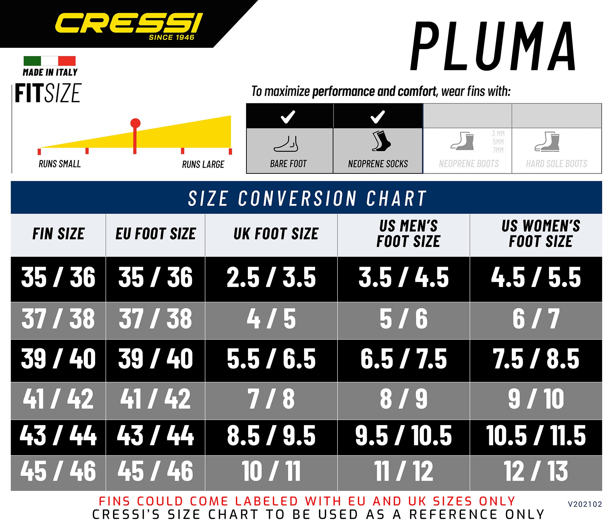 Cressi Pluma black | Diving Sports Canada