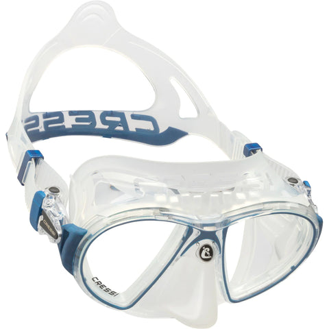 Cressi Zeus Clear/Blue Metal | Diving Sports Canada